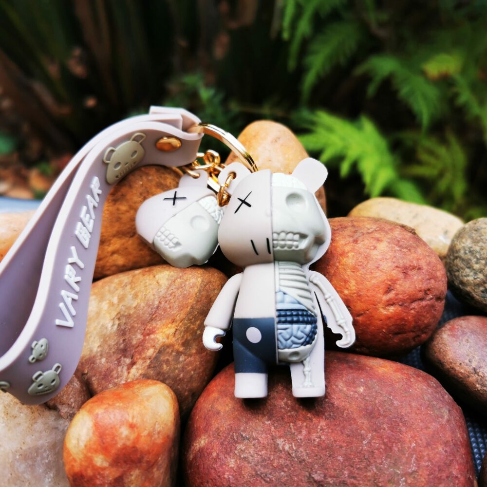 Keychain Skeleton Black Bear