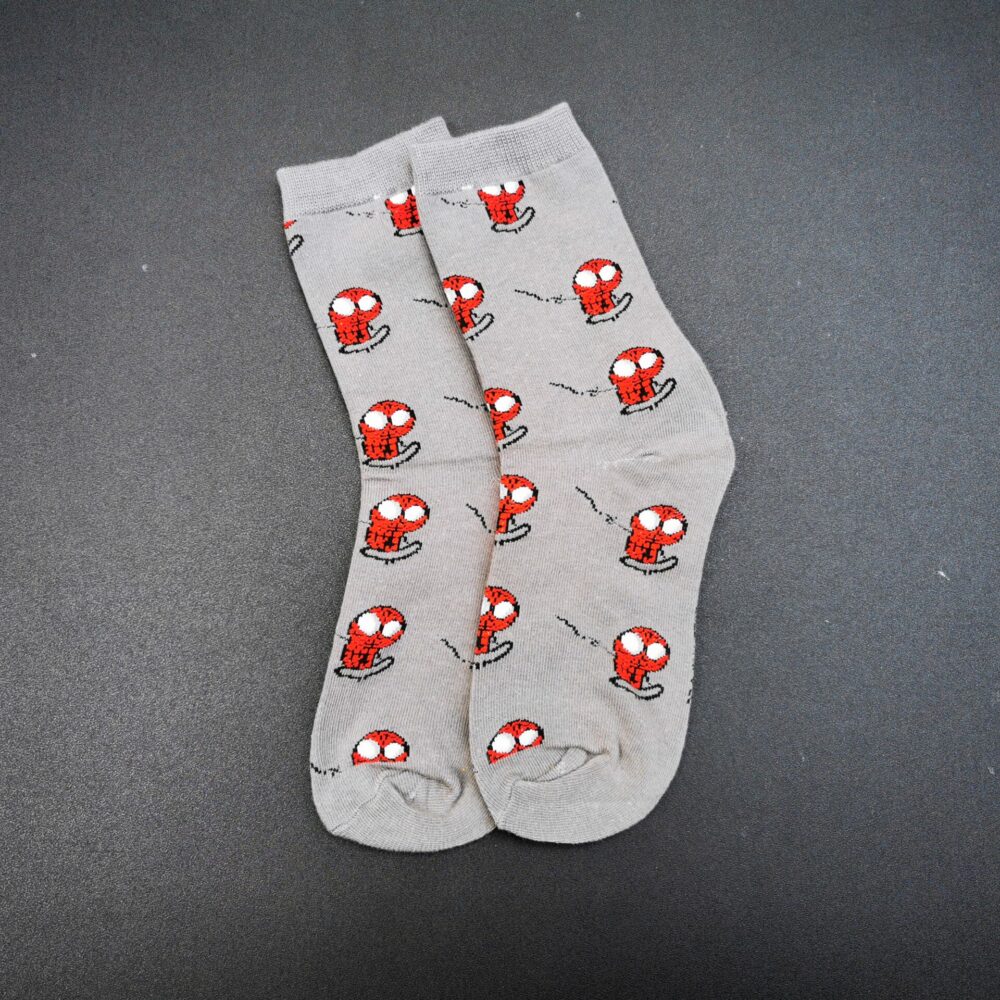 Socks Spiderman grey